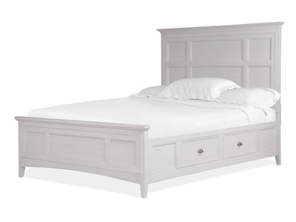 Magnussen - Heron Cove Chalk White And Dovetail Grey King Panel Storage Bed With Nightstand - B4400-65-KIT1 view 2