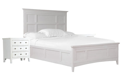 Magnussen - Heron Cove Chalk White And Dovetail Grey Queen Panel Bed With 2 Nightstands - B4400-54-KIT2 view 1