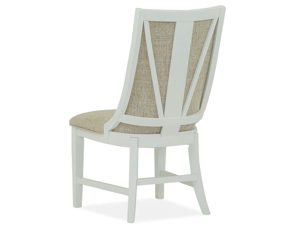 Magnussen - Heron Cove Chalk White And Dovetail Grey Upholstered Host Chair Two Pack - D4400-66 view 4