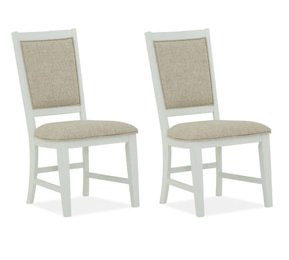 Magnussen - Heron Cove Chalk White And Dovetail Grey Upholstered Side Chair Two Pack - D4400-65 view 1