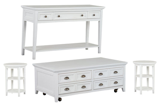 Magnussen - Heron Cove Chalk White Lift Top Storage Cocktail Table With 2 Accent End Table And Sofa Table - T4400-50KIT3 view 1