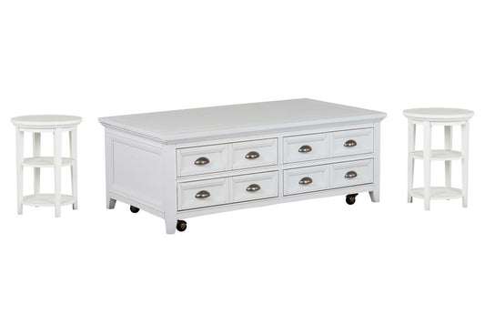Magnussen - Heron Cove Chalk White Lift Top Storage Cocktail Table With 2 Accent End Table - T4400-50KIT2 view 1