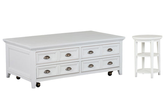 Magnussen - Heron Cove Chalk White Lift Top Storage Cocktail Table With Accent End Table - T4400-50KIT1 view 1