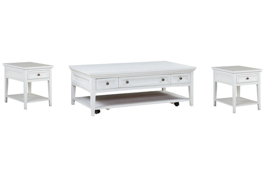 Magnussen - Heron Cove Chalk White Rectangular Cocktail Table With 2 End Table - T4400-43KIT8 view 1