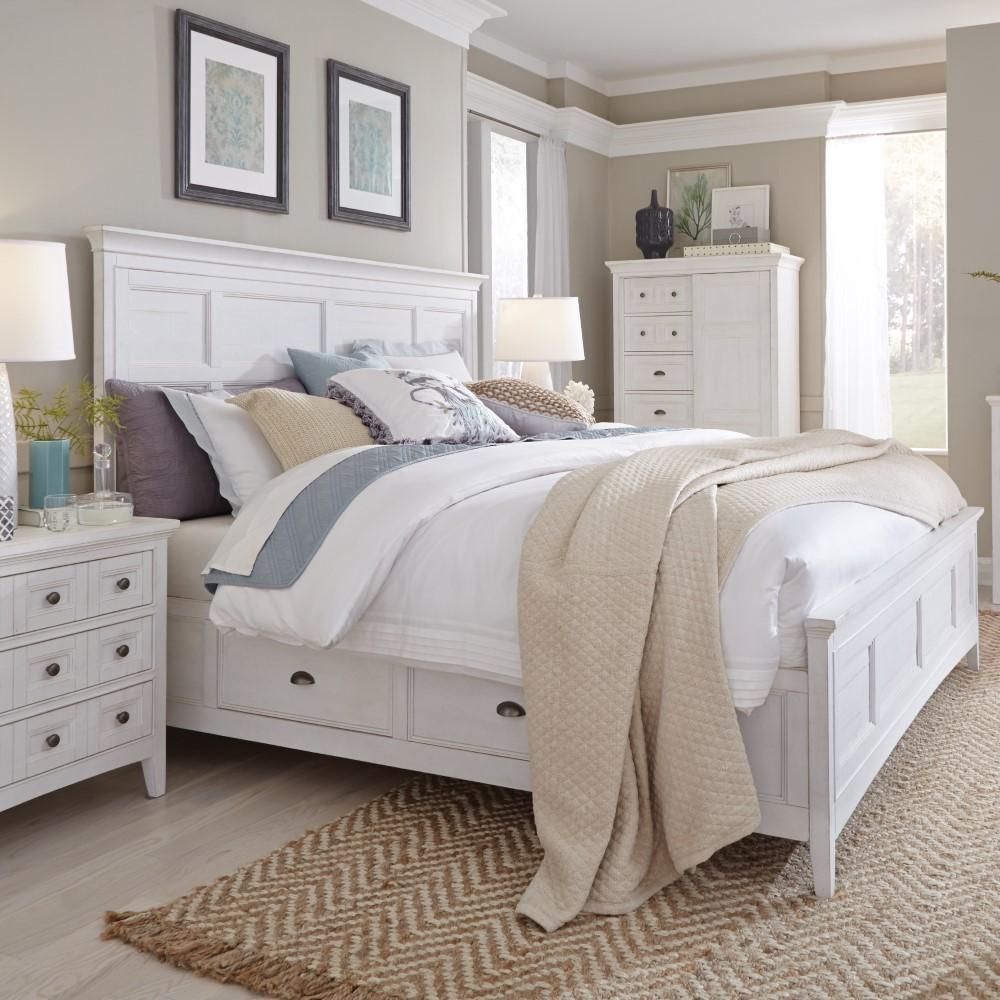 Magnussen - Heron Cove Complete Queen Panel Bed with Storage Rails - B4400-55 veiw 3