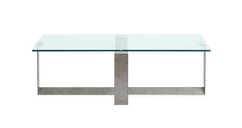 Magnussen - Holden Aged Pewter And Chrome Pucks Rectangular Cocktail Table With End Table - T6456-43KIT1 view 4