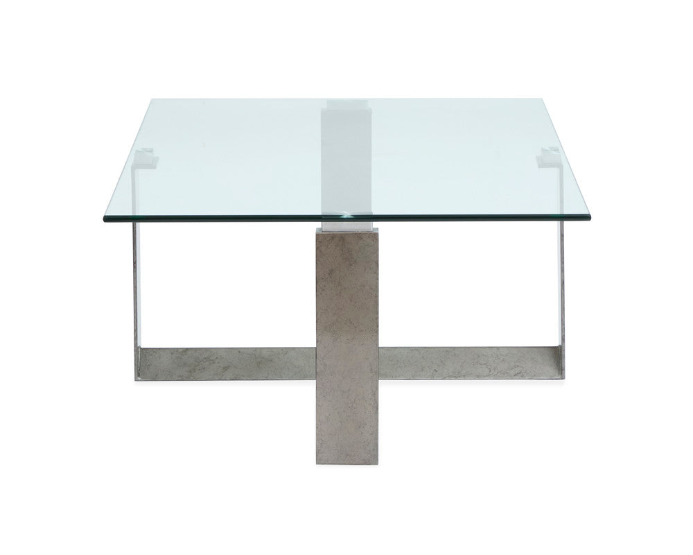 Magnussen - Holden Aged Pewter And Chrome Pucks Rectangular Cocktail Table With End Table - T6456-43KIT1 view 5