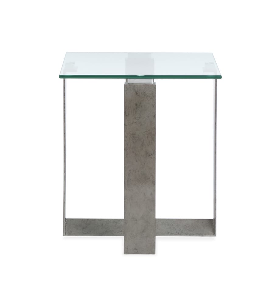 Magnussen - Holden Aged Pewter And Chrome Pucks Rectangular End Table - T6456-03 view 3