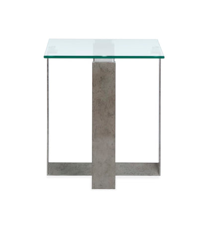 Magnussen - Holden Aged Pewter And Chrome Pucks Rectangular End Table - T6456-03 view 3