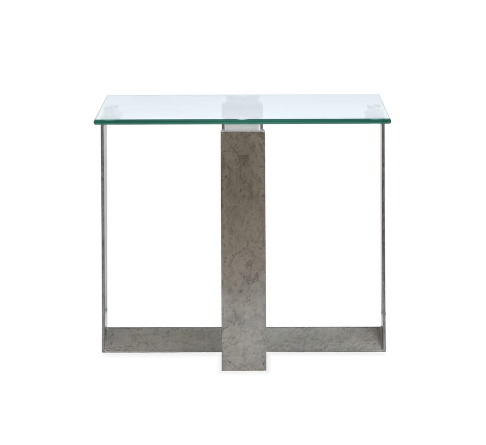 Magnussen - Holden Aged Pewter And Chrome Pucks Rectangular End Table - T6456-03 view 4