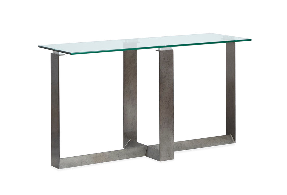 Magnussen - Holden Aged Pewter And Chrome Pucks Rectangular Sofa Table - T6456-73 view 1