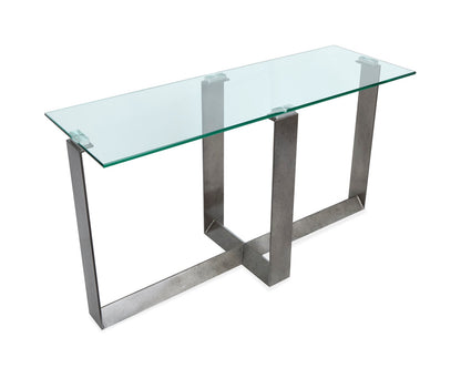Magnussen - Holden Aged Pewter And Chrome Pucks Rectangular Sofa Table - T6456-73 view 2
