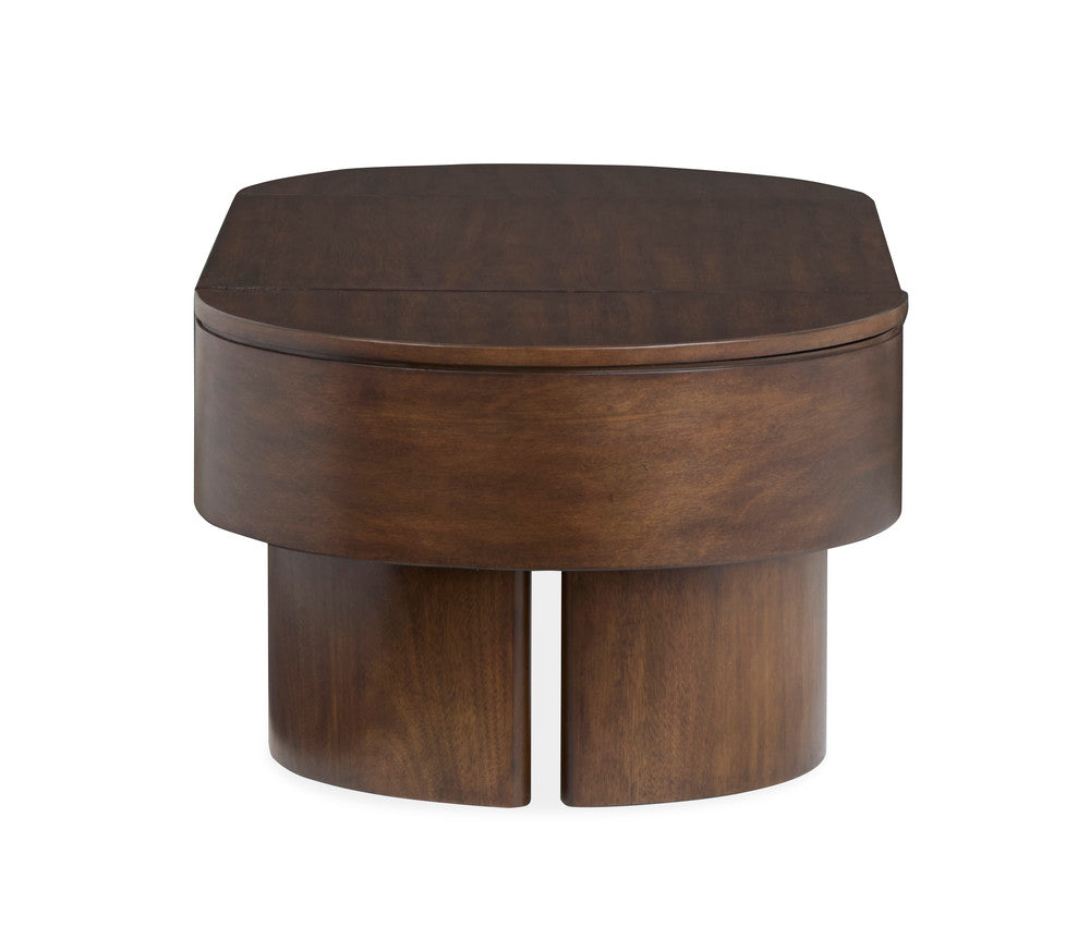 Magnussen - Holloway Toasted Almond Oval Lift Top Cocktail Table 2 End Tables With Sofa Table - T6501-50-KIT2 view 4