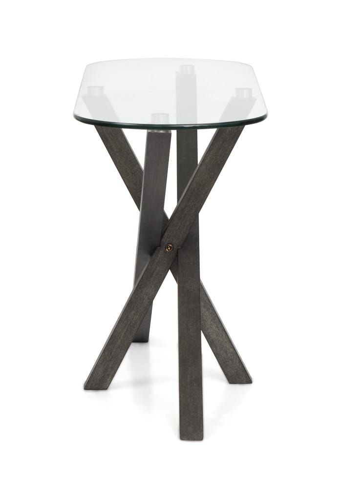 Magnussen - Jax Carbon Shadow And Chrome Oval Sofa Table - T6452-77 view 4