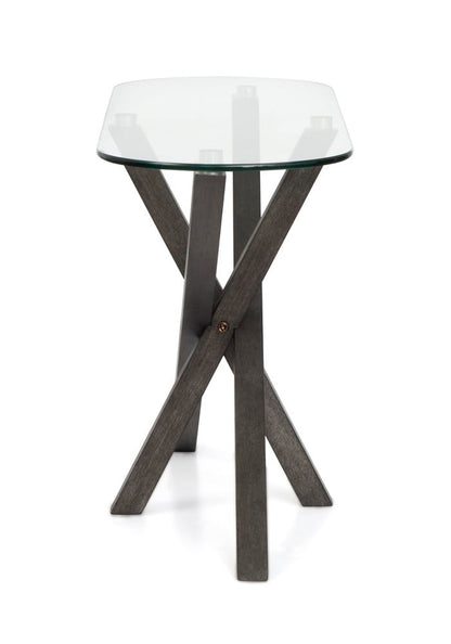 Magnussen - Jax Carbon Shadow And Chrome Oval Sofa Table - T6452-77 view 4