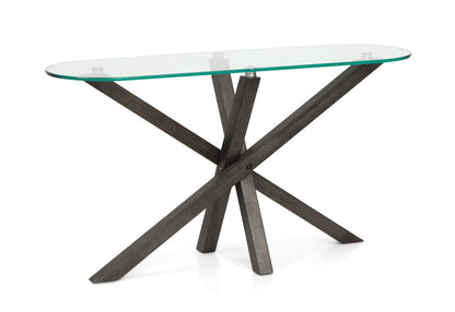 Magnussen - Jax Carbon Shadow And Chrome Round Cocktail Table 2 End Tables With Sofa Table - T6452-45-KIT2 view 5