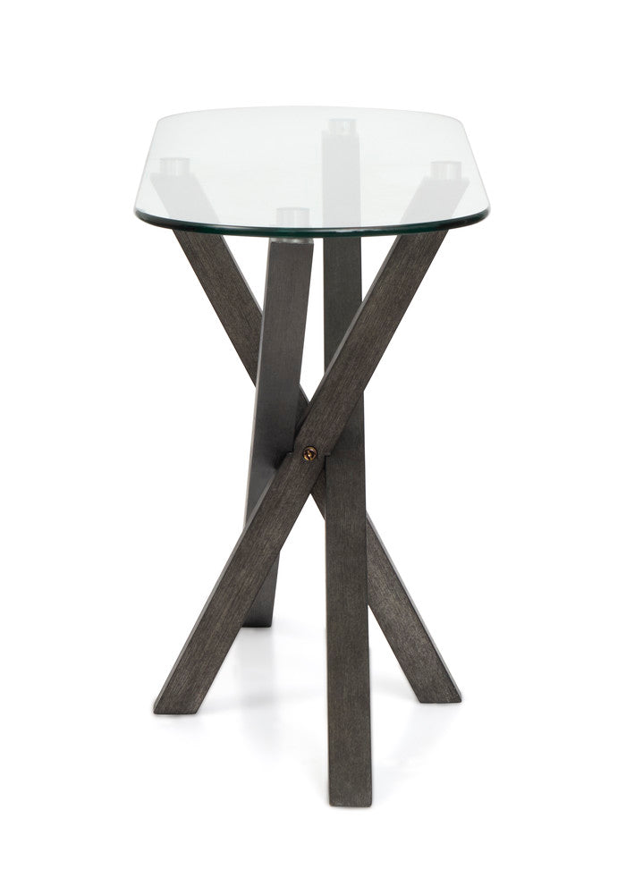 Magnussen - Jax Carbon Shadow And Chrome Round Cocktail Table 2 End Tables With Sofa Table - T6452-45-KIT2 view 7