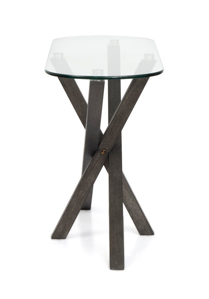 Magnussen - Jax Carbon Shadow And Chrome Round Cocktail Table 2 End Tables With Sofa Table - T6452-45-KIT2 view 7