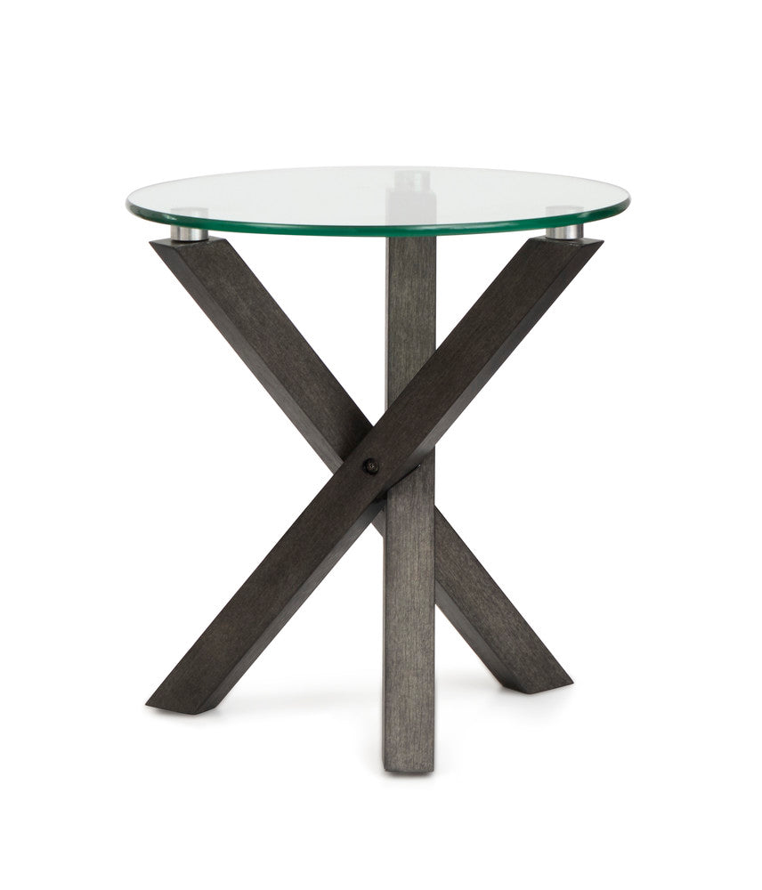Magnussen - Jax Carbon Shadow And Chrome Round Cocktail Table With 2 End Tables - T6452-45-KIT1 view 4