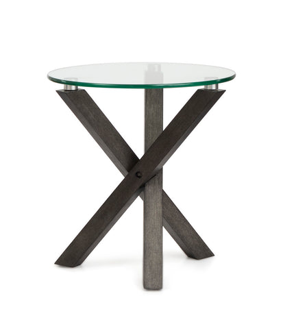 Magnussen - Jax Carbon Shadow And Chrome Round Cocktail Table With 2 End Tables - T6452-45-KIT1 view 4