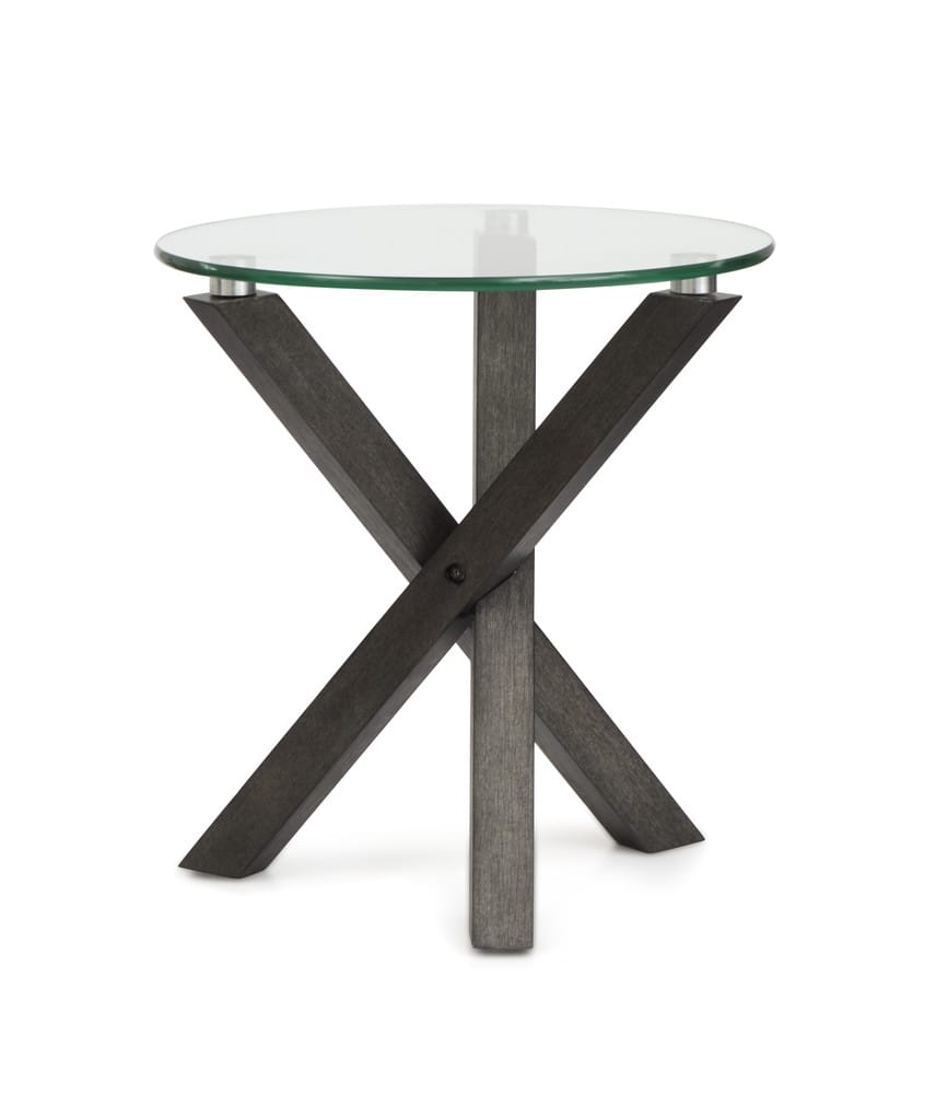 Magnussen - Jax Carbon Shadow And Chrome Round End Table - T6452-05 view 1