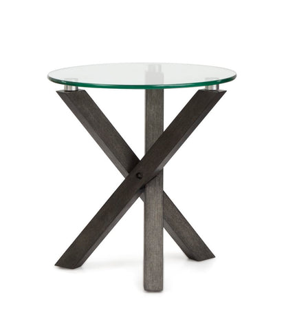 Magnussen - Jax Carbon Shadow And Chrome Round End Table - T6452-05 view 1