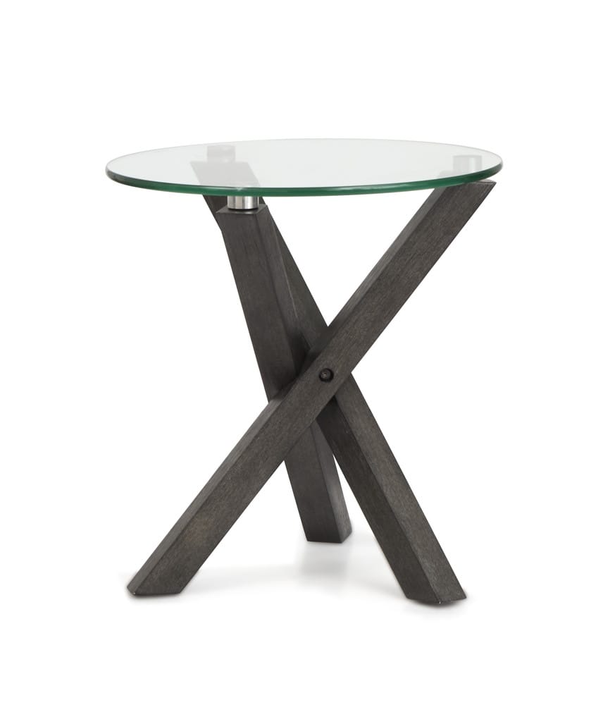 Magnussen - Jax Carbon Shadow And Chrome Round End Table - T6452-05 view 2
