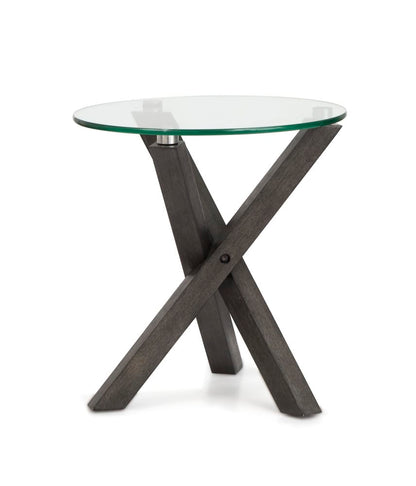Magnussen - Jax Carbon Shadow And Chrome Round End Table - T6452-05 view 2