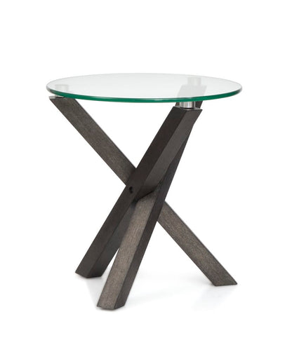 Magnussen - Jax Carbon Shadow And Chrome Round End Table - T6452-05 view 4