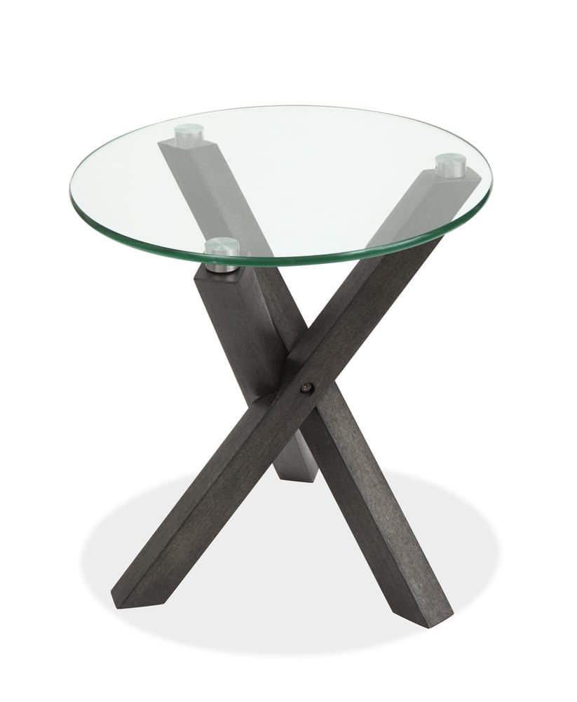 Magnussen - Jax Carbon Shadow And Chrome Round End Table - T6452-05 view 5