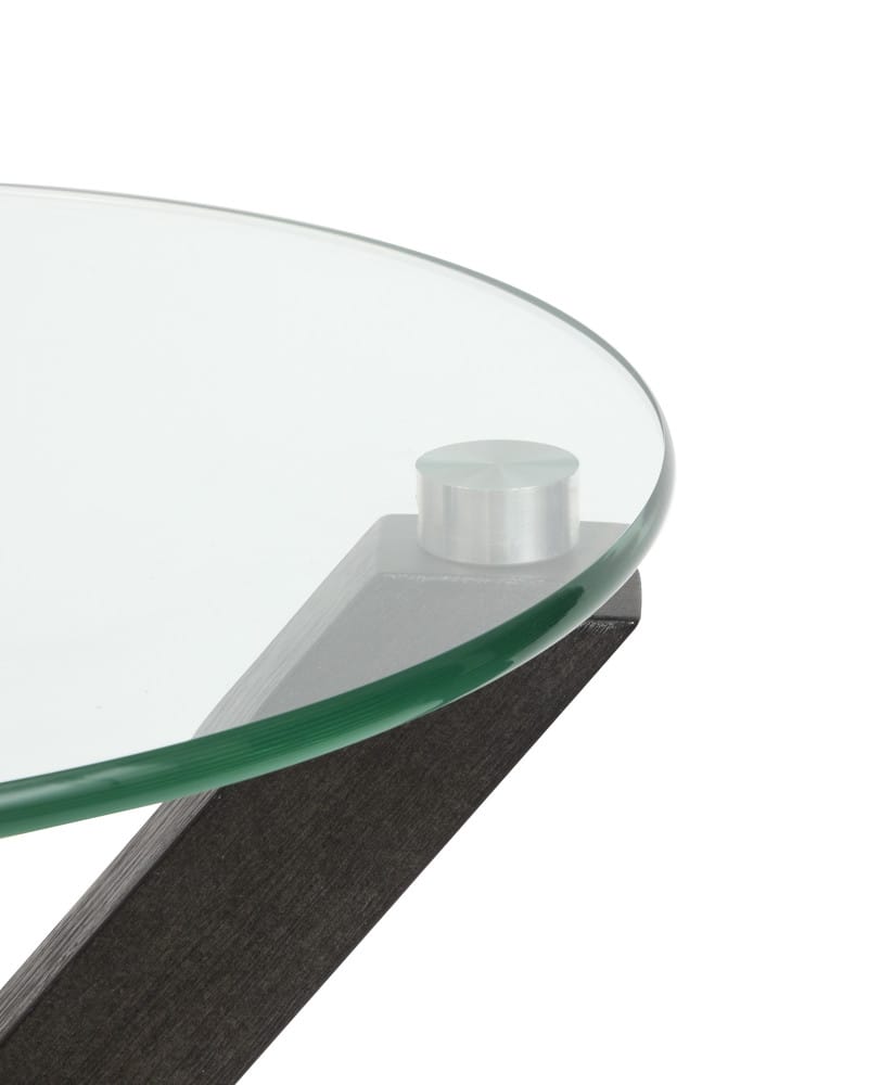 Magnussen - Jax Carbon Shadow And Chrome Round End Table - T6452-05 view 6