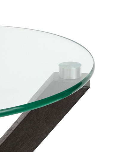Magnussen - Jax Carbon Shadow And Chrome Round End Table - T6452-05 view 6