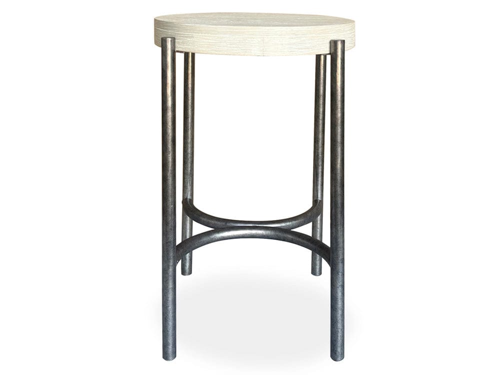 Magnussen - Jennings Edgecomb Grey And Weathered Antique Nickel Round Accent Table - T5927-35 view 3