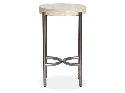 Magnussen - Jennings Edgecomb Grey And Weathered Antique Nickel Round Accent Table - T5927-35 view 5