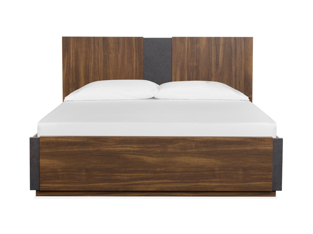 Magnussen - Jensen Tavern Brown King Panel Bed 2 Nightstands Double Drawer Dresser With Landscape Mirror And Door Chest - B6306-64-KIT6 view 3