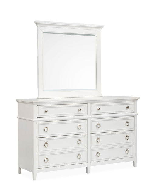 Magnussen - Juniper Hill Whisper White Double Drawer Dresser With Landscape Mirror - B6478-2240 view 1