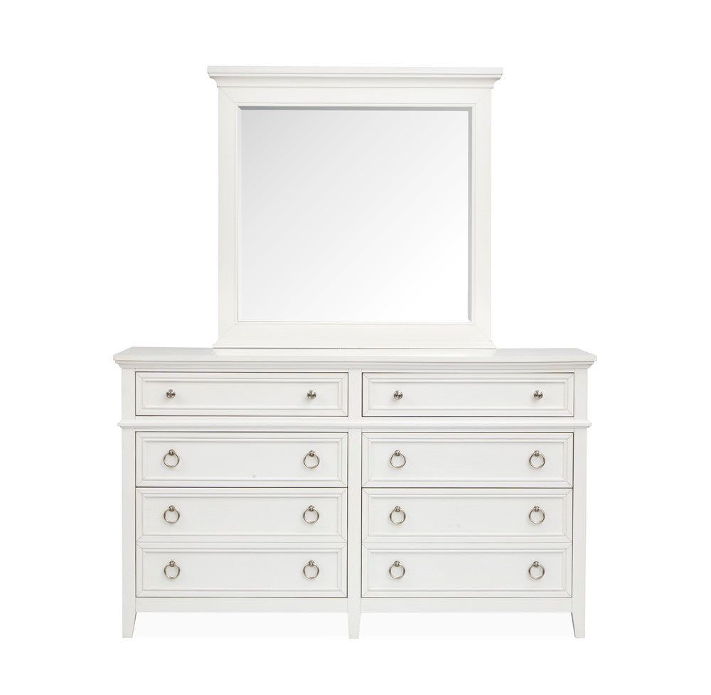 Magnussen - Juniper Hill Whisper White Double Drawer Dresser With Landscape Mirror - B6478-2240 view 2