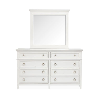 Magnussen - Juniper Hill Whisper White Double Drawer Dresser With Landscape Mirror - B6478-2240 view 2
