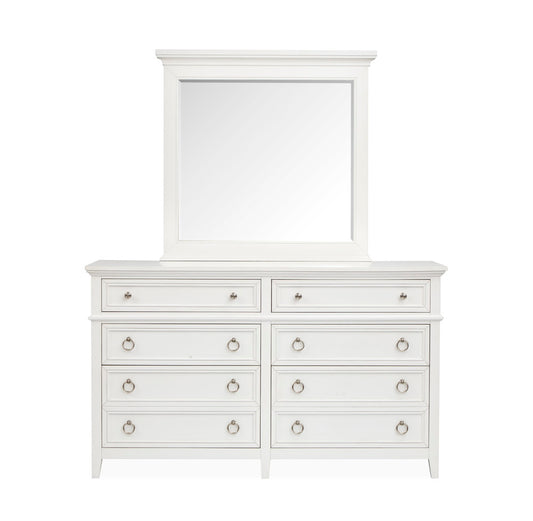 Magnussen - Juniper Hill Whisper White Double Drawer Dresser With Landscape Mirror - B6478-2240 view 2