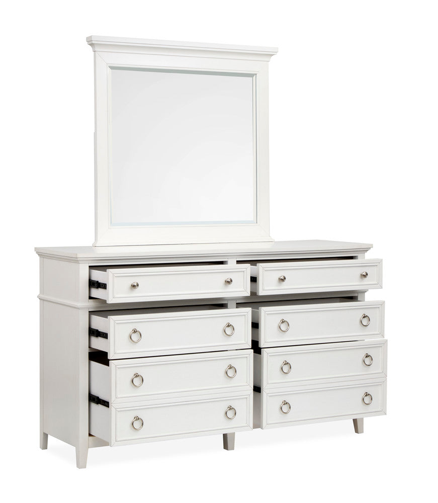 Magnussen - Juniper Hill Whisper White Double Drawer Dresser With Landscape Mirror - B6478-2240 view 4