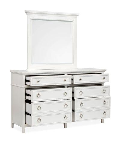 Magnussen - Juniper Hill Whisper White Double Drawer Dresser With Landscape Mirror - B6478-2240 view 4