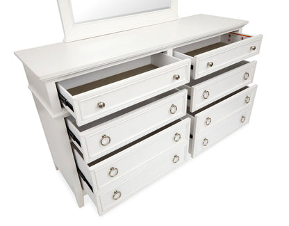 Magnussen - Juniper Hill Whisper White Double Drawer Dresser With Landscape Mirror - B6478-2240 view 5