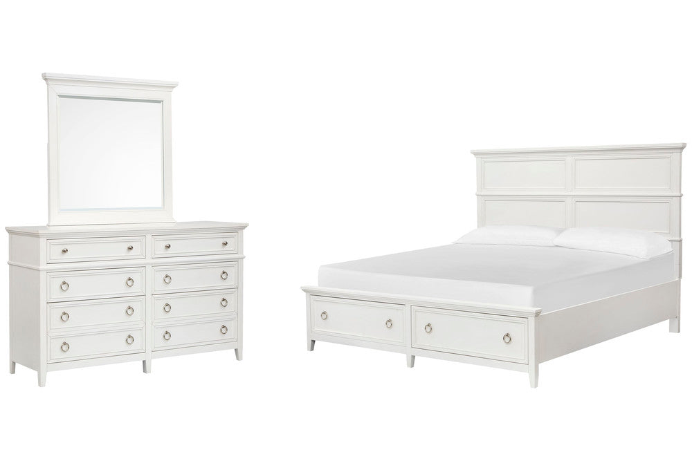Magnussen - Juniper Hill Whisper White King Panel Storage Bed And Double Drawer Dresser With Landscape Mirror - B6478-64A-KIT3 view 1