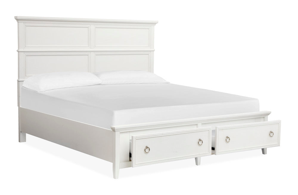 Magnussen - Juniper Hill Whisper White Queen Panel Storage Bed - B6478-54A view 4