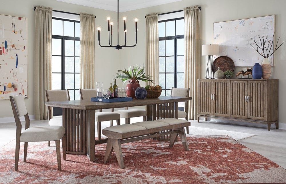 Magnussen - Kavanaugh Weathered Kona Brown Trestle Dining Table - D5612-21 view 5