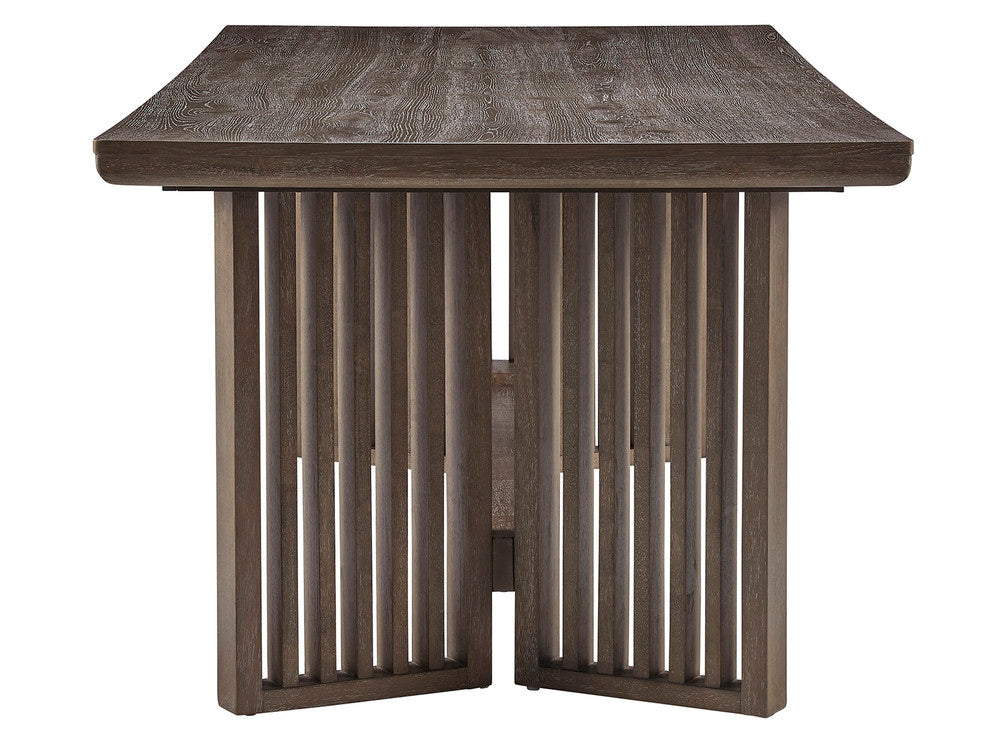 Magnussen - Kavanaugh Weathered Kona Brown Trestle Dining Table With 2 Side Chairs 2 Host Chairs And Sideboard - D5612-21-KIT8 view 4