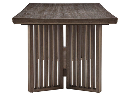 Magnussen - Kavanaugh Weathered Kona Brown Trestle Dining Table With 2 Side Chairs 2 Host Chairs And Sideboard - D5612-21-KIT8 view 4