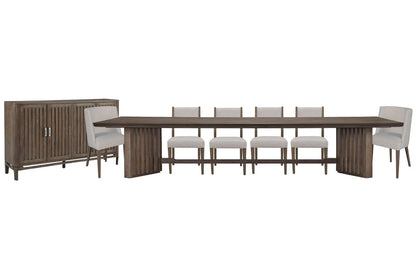 Magnussen - Kavanaugh Weathered Kona Brown Trestle Dining Table With 4 Side Chairs 2 Host Chairs And Sideboard - D5612-21-KIT10 view 1