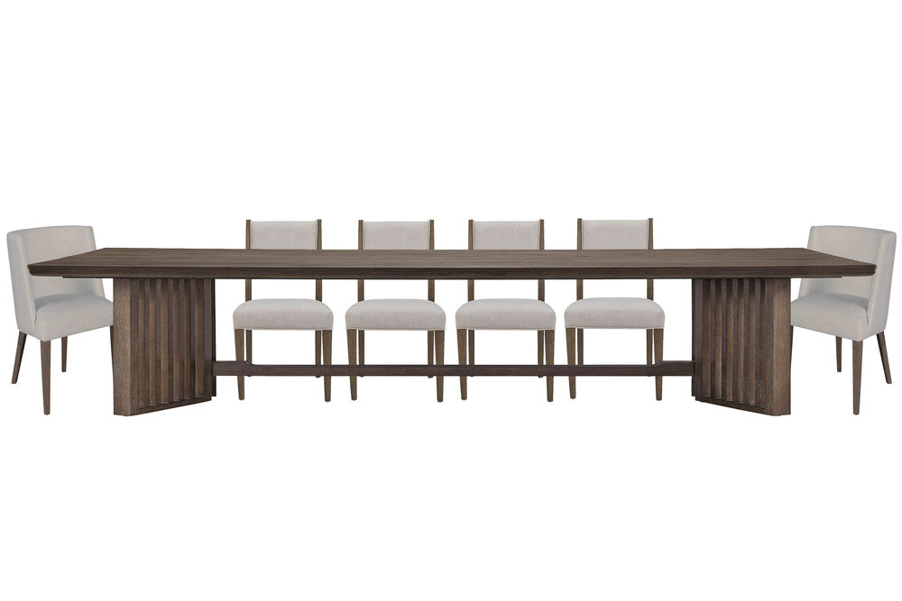 Magnussen - Kavanaugh Weathered Kona Brown Trestle Dining Table With 4 Side Chairs And 2 Host Chairs - D5612-21-KIT9 view 1