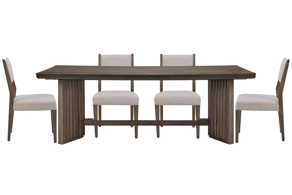 Magnussen - Kavanaugh Weathered Kona Brown Trestle Dining Table With 4 Side Chairs - D5612-21-KIT1 view 1